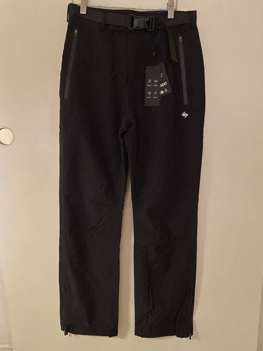 Represent 247 Taped Pant Mens XS (Extra Small) Black Technical Waterproof NWT